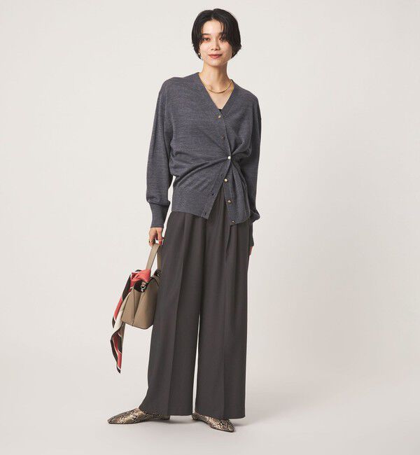 UNITED ARROWS green label relaxing「ニーハイワイドパンツ マシンウォッシャブル ストレッチ 帯電防止」|その他|