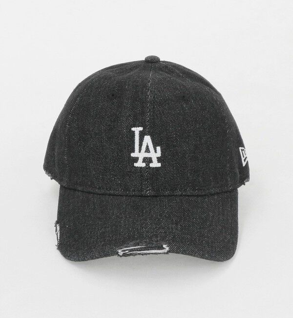 UNITED ARROWS green label relaxing「【別注】＜NEW ERA＞9TWENTY ダメージ デニム LA キャップ ブラック」|キャップ・キャスケット|