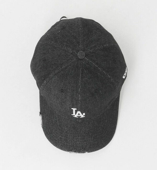 UNITED ARROWS green label relaxing「【別注】＜NEW ERA＞9TWENTY ダメージ デニム LA キャップ ブラック」|キャップ・キャスケット|