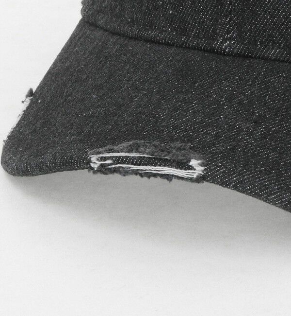 UNITED ARROWS green label relaxing「【別注】＜NEW ERA＞9TWENTY ダメージ デニム LA キャップ ブラック」|キャップ・キャスケット|