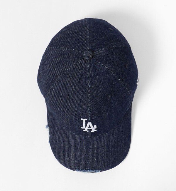 UNITED ARROWS green label relaxing「【別注】＜NEW ERA＞9TWENTY ダメージ デニム LA キャップ ネイビー」|キャップ・キャスケット|