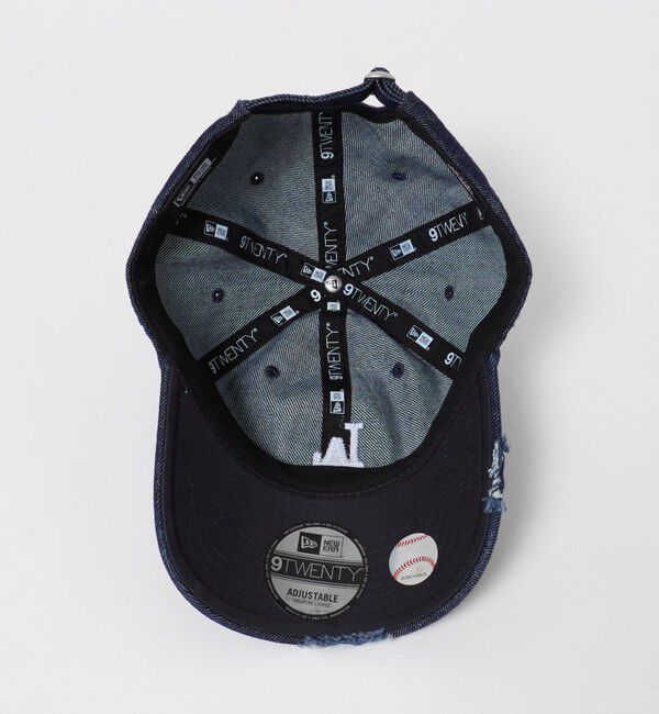 UNITED ARROWS green label relaxing「【別注】＜NEW ERA＞9TWENTY ダメージ デニム LA キャップ ネイビー」|キャップ・キャスケット|
