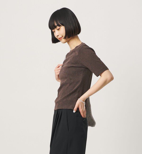 BEAUTY&YOUTH UNITED ARROWS「シャーリング コンパクト ボーダー Tシャツ」|Tシャツ・カットソー|