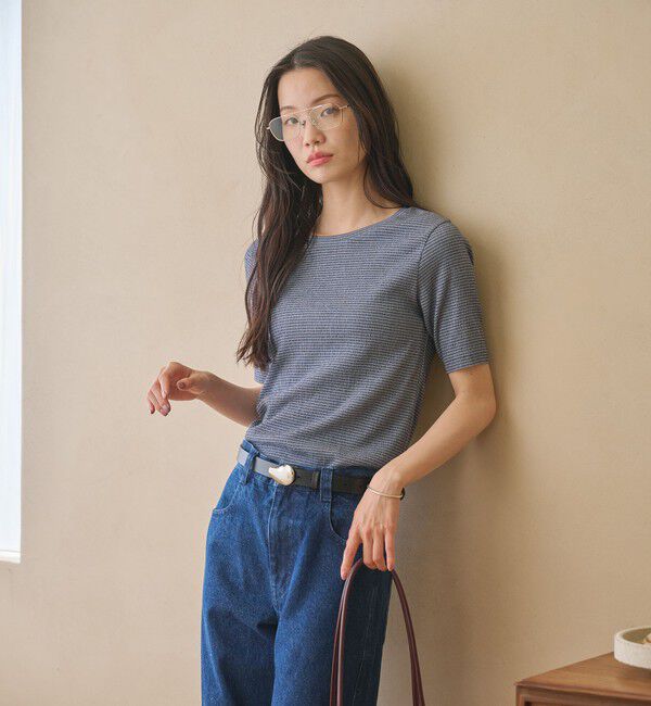 BEAUTY&YOUTH UNITED ARROWS「シャーリング コンパクト ボーダー Tシャツ」|Tシャツ・カットソー|