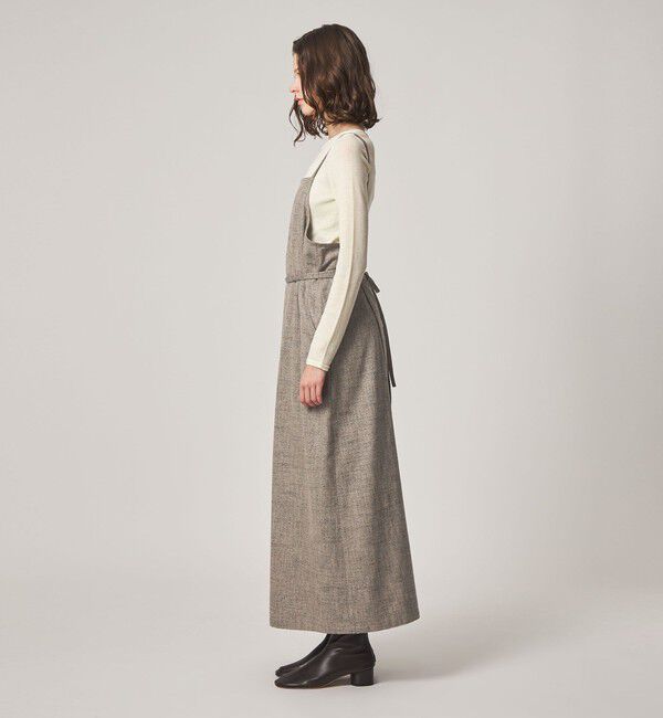 STEVEN ALAN「＜Steven Alan＞ヘリンボーン ツイードライク エプロン ワンピース」|ワンピース|