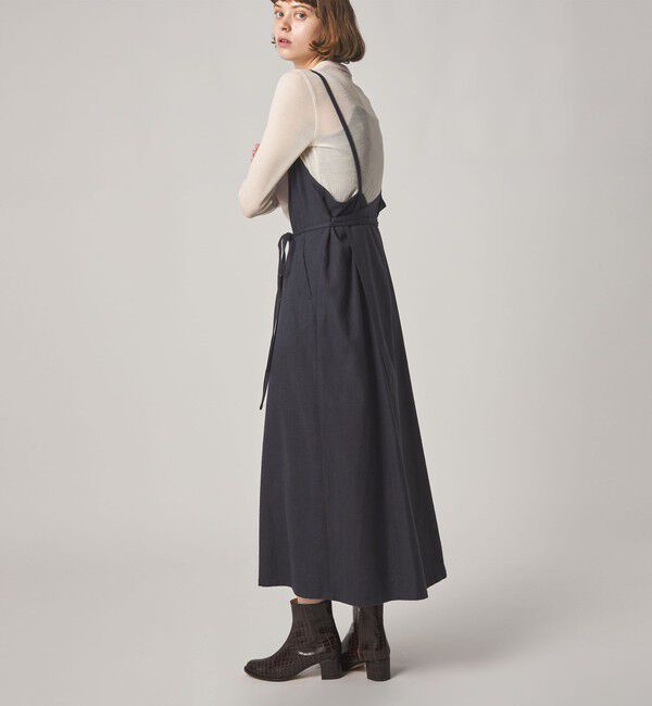 STEVEN ALAN「＜Steven Alan＞ヘリンボーン ツイードライク エプロン ワンピース」|ワンピース|