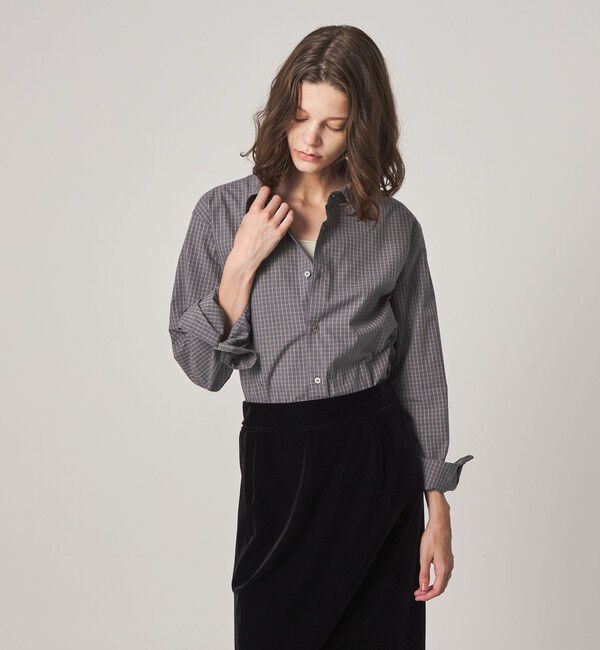 STEVEN ALAN「＜Steven Alan＞コットン ミニ チェック シャツ」|シャツ・ブラウス|