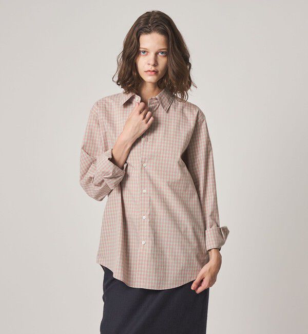 STEVEN ALAN「＜Steven Alan＞コットン ミニ チェック シャツ」|シャツ・ブラウス|LT.PINK