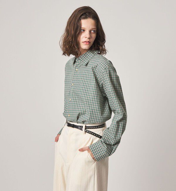 STEVEN ALAN「＜Steven Alan＞コットン ミニ チェック シャツ」|シャツ・ブラウス|