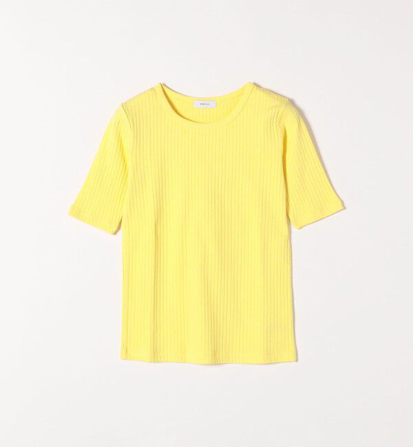 SHIPS any「【WEB限定】SHIPS any:〈洗濯機可能〉テレコ リブ ハーフスリーブ TEE」|Tシャツ・カットソー|