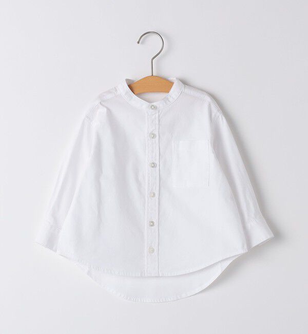 SHIPS KIDS「SHIPS KIDS:90cm /バンドカラー シャツ」|シャツ・ブラウス|オフホワイト