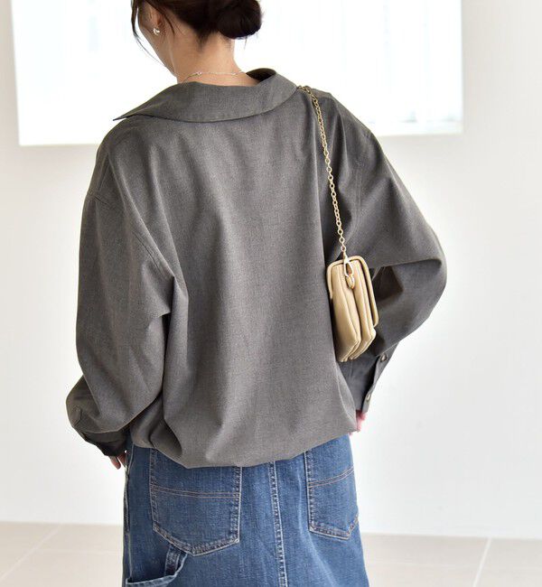 quaranciel「quaranciel:〈洗濯機可能〉ポケット ドロスト スキッパー プルオーバー シャツ」|シャツ・ブラウス|