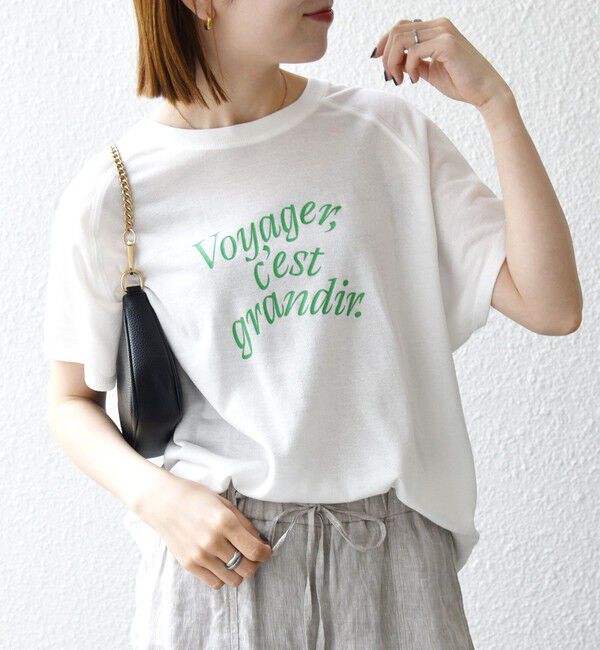 SHIPS any「SHIPS any:〈洗濯機可能〉シアー 裏毛 ロゴ TEE」|Tシャツ・カットソー|ホワイト