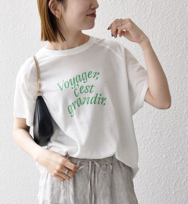 SHIPS any「SHIPS any:〈洗濯機可能〉シアー 裏毛 ロゴ TEE」|Tシャツ・カットソー|