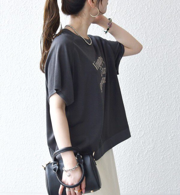 SHIPS any「SHIPS any:〈洗濯機可能〉シアー 裏毛 ロゴ TEE」|Tシャツ・カットソー|