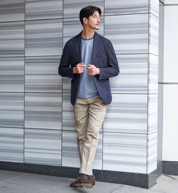 SHIPS「SHIPS:〈FUNCTION〉COOLMOTION(R) メッシュ サイドシャーリング スラックス」|チノ|