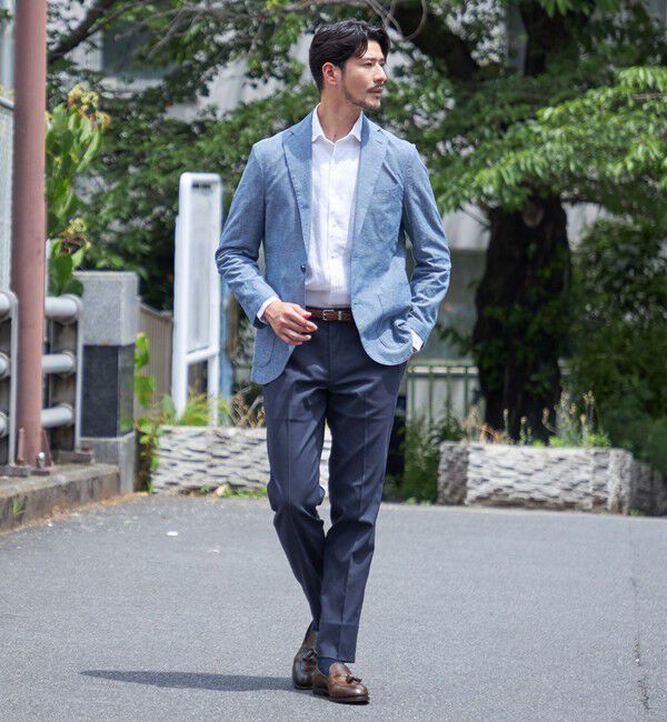 SHIPS「SHIPS:〈FUNCTION〉COOLMOTION(R) メッシュ サイドシャーリング スラックス」|チノ|