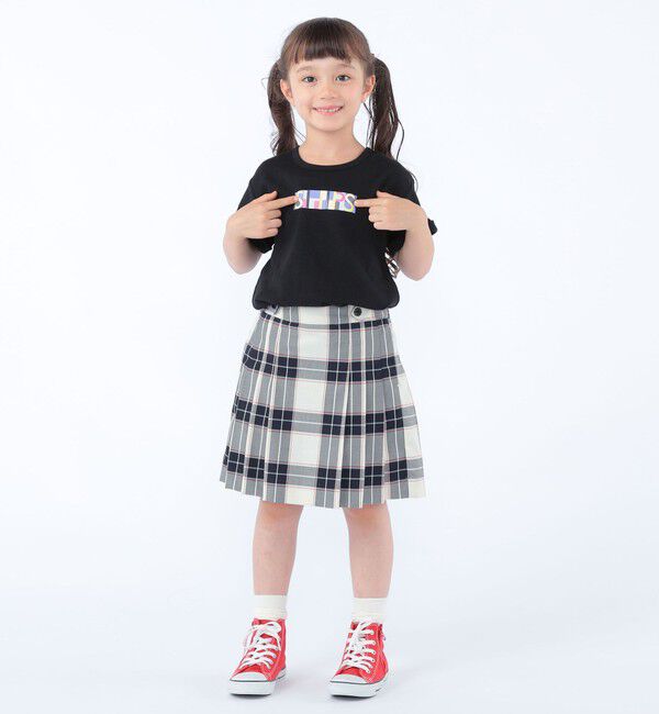 SHIPS KIDS「SHIPS KIDS:100～130cm /ブロックフォント ロゴ Tシャツ」|Tシャツ・カットソー|