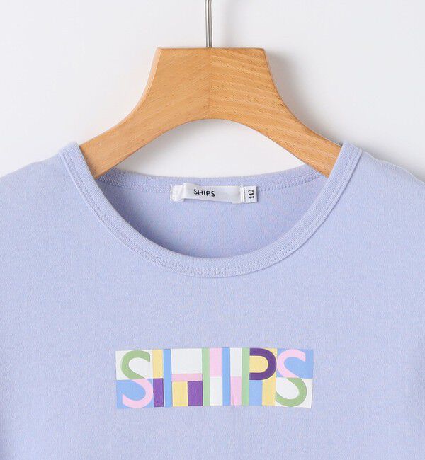 SHIPS KIDS「SHIPS KIDS:100～130cm /ブロックフォント ロゴ Tシャツ」|Tシャツ・カットソー|