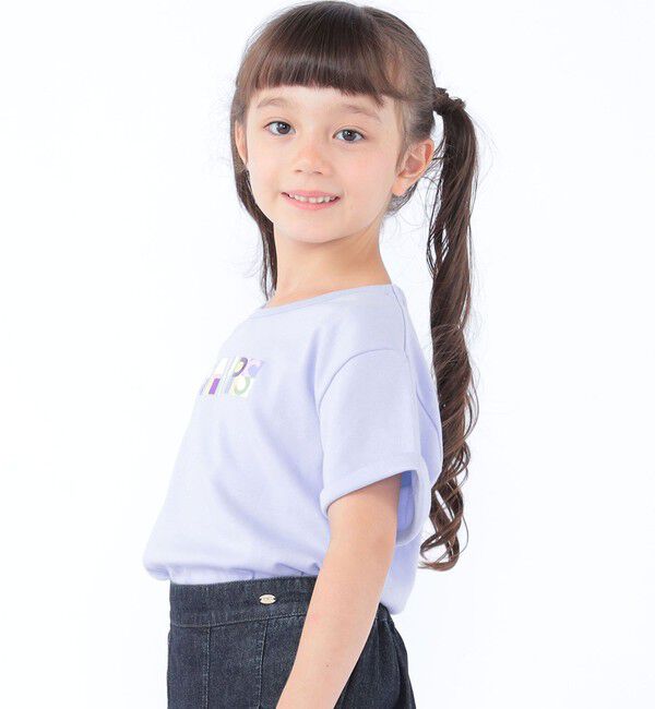 SHIPS KIDS「SHIPS KIDS:100～130cm /ブロックフォント ロゴ Tシャツ」|Tシャツ・カットソー|