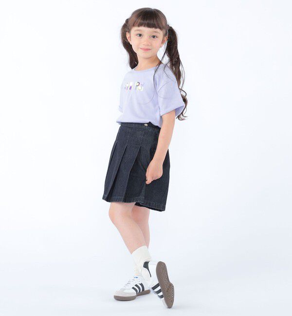 SHIPS KIDS「SHIPS KIDS:100～130cm /ブロックフォント ロゴ Tシャツ」|Tシャツ・カットソー|