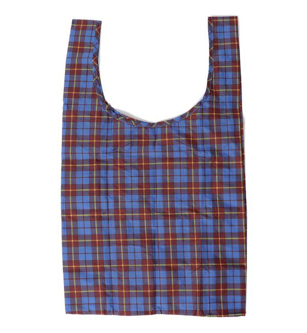 SHIPS Days「BAGGU: スタンダード タータン チェック」|エコバッグ|ブルー