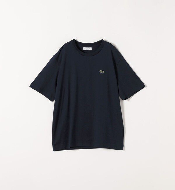 SHIPS any「LACOSTE:〈洗濯機可能〉ベーシック クルーネック TEE」|Tシャツ・カットソー|ネイビー