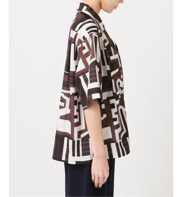 OUTDOOR PRODUCTS Usual Things「RAGモチーフプリントオープンカラーシャツ　セットアップ対応」|シャツ・ブラウス|