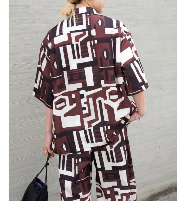 OUTDOOR PRODUCTS Usual Things「RAGモチーフプリントオープンカラーシャツ　セットアップ対応」|シャツ・ブラウス|
