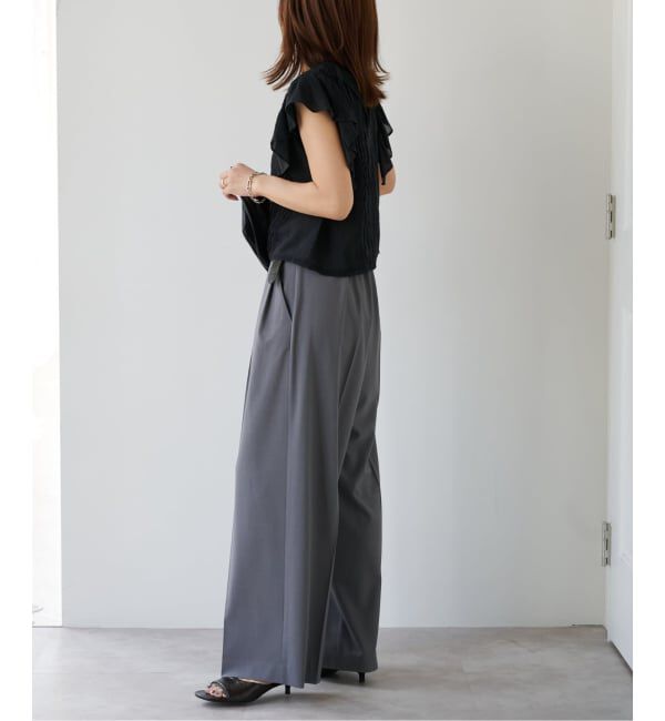OUTDOOR PRODUCTS Usual Things「コットンレーストリムラッフルブラウス」|シャツ・ブラウス|