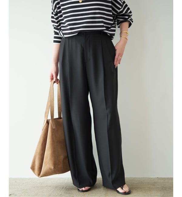 Plage「2 Tuck Elegant パンツ」|スラックス|