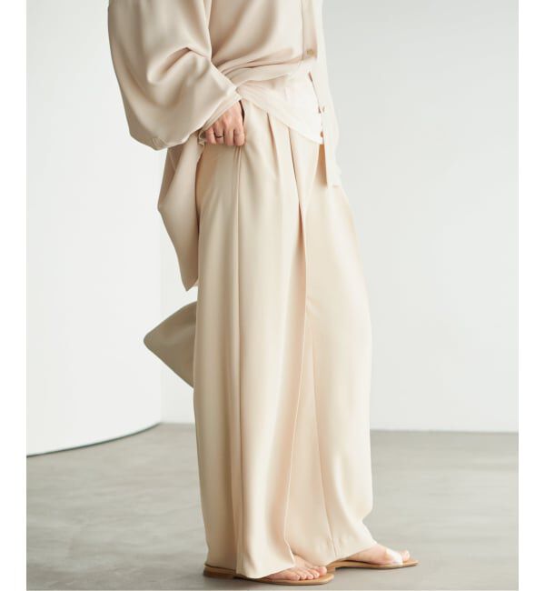 Plage「2 Tuck Elegant パンツ」|スラックス|