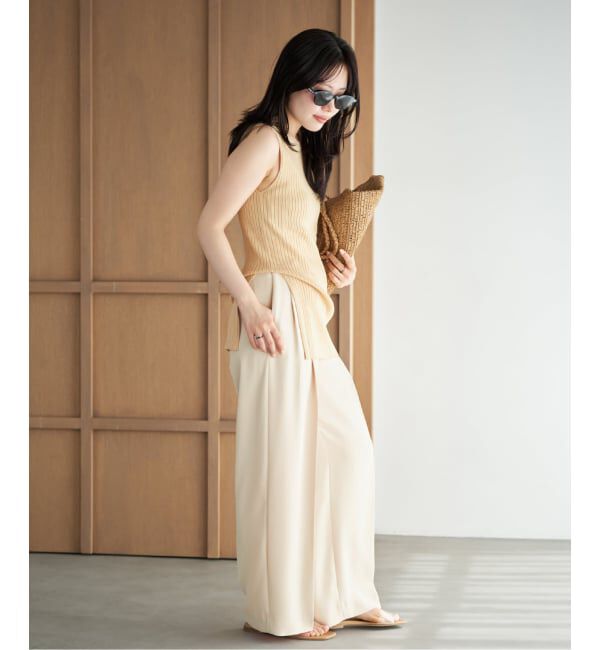 Plage「2 Tuck Elegant パンツ」|スラックス|