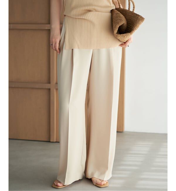 Plage「2 Tuck Elegant パンツ」|スラックス|