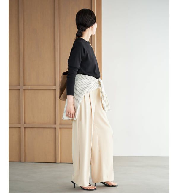 Plage「2 Tuck Elegant パンツ」|スラックス|