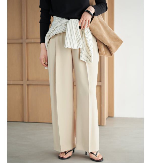 Plage「2 Tuck Elegant パンツ」|スラックス|