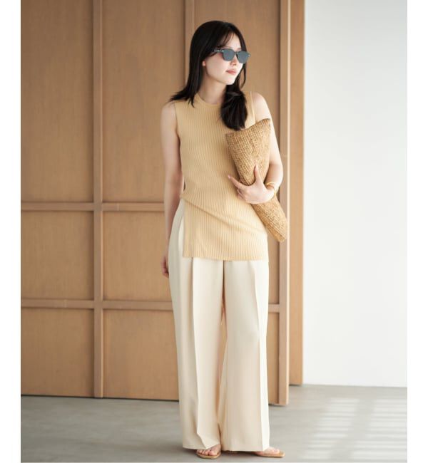 Plage「2 Tuck Elegant パンツ」|スラックス|