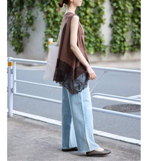 SLOBE IENA「《追加》レースコンビノースリカットソー」|Tシャツ・カットソー|