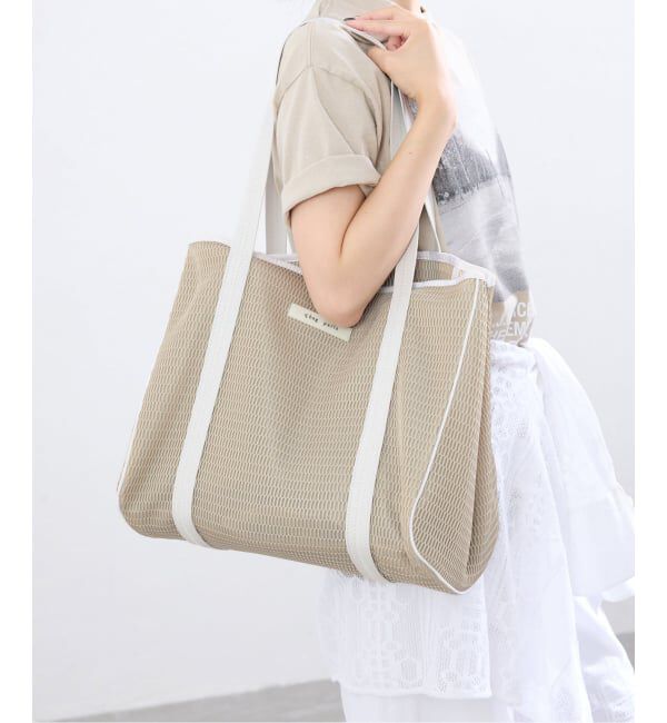 IENA「《洗濯機洗い可》qbag paris/キューバッグ パリ NEST ZIP L バッグ」|トートバッグ|