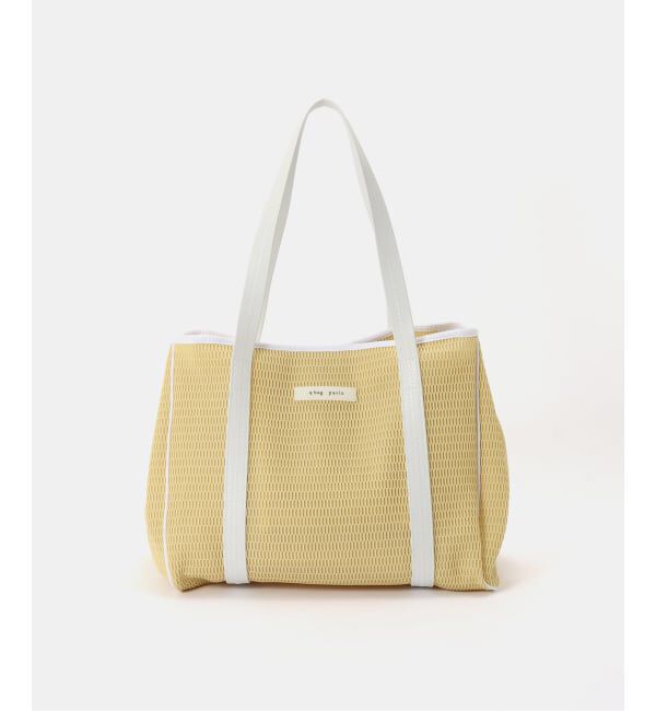 IENA「《洗濯機洗い可》qbag paris/キューバッグ パリ NEST ZIP L バッグ」|トートバッグ|イエロー
