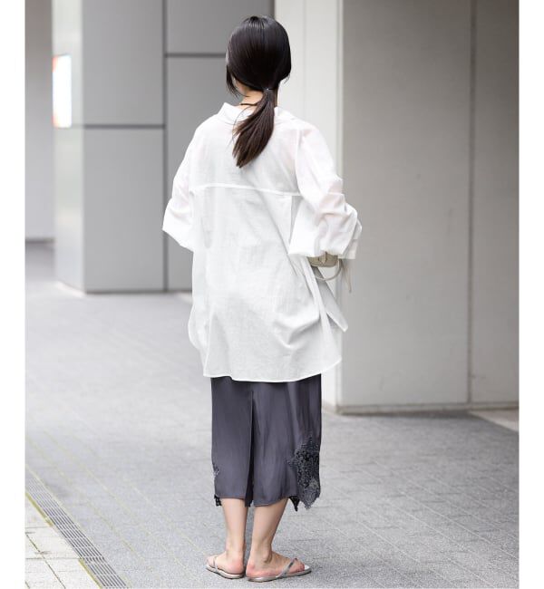 IENA「《手洗い可能》コットンローンオーバーサイズシャツ」|シャツ・ブラウス|