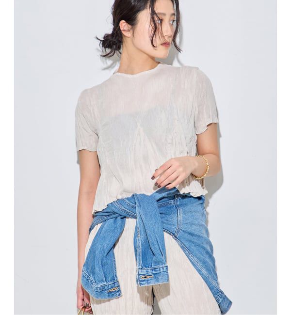journal standard L'essage「【Gongdid Design】 Carry Over_Wavy_Crop Top：トップス」|Tシャツ・カットソー|