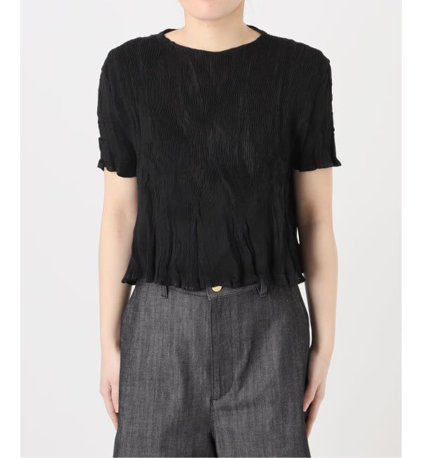 journal standard L'essage「【Gongdid Design】 Carry Over_Wavy_Crop Top：トップス」|Tシャツ・カットソー|