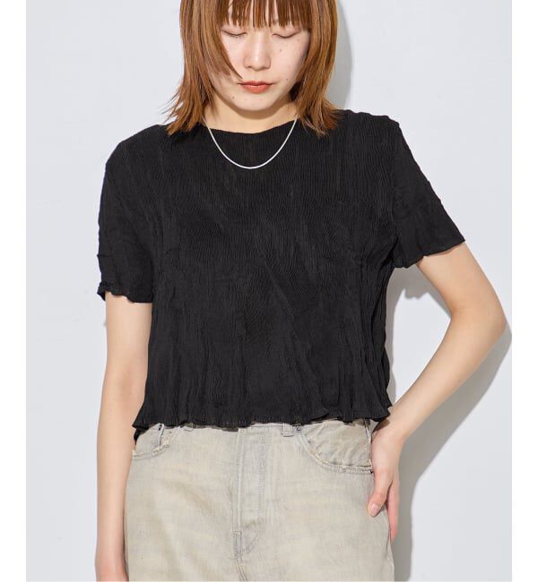 journal standard L'essage「【Gongdid Design】 Carry Over_Wavy_Crop Top：トップス」|Tシャツ・カットソー|