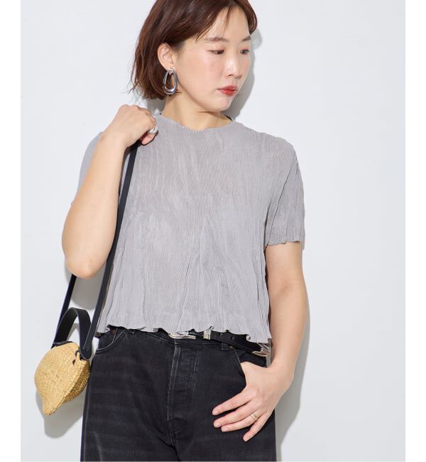 journal standard L'essage「【Gongdid Design】 Carry Over_Wavy_Crop Top：トップス」|Tシャツ・カットソー|