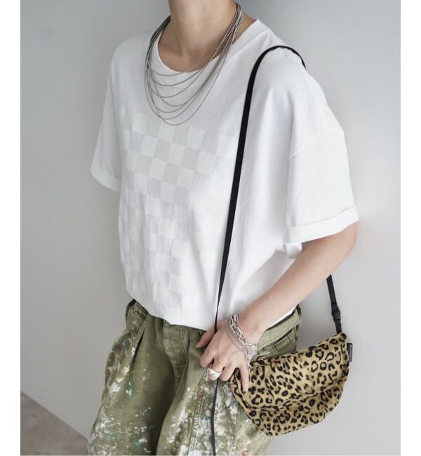journal standard luxe「MATEY's プリントT(チェッカー)」|Tシャツ・カットソー|ホワイト