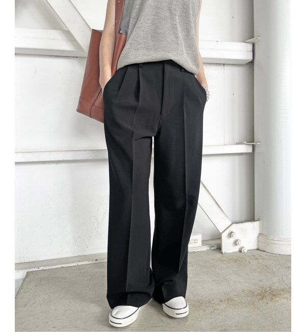 Spick and Span「ダブルクロスツータックパンツ」|スラックス|
