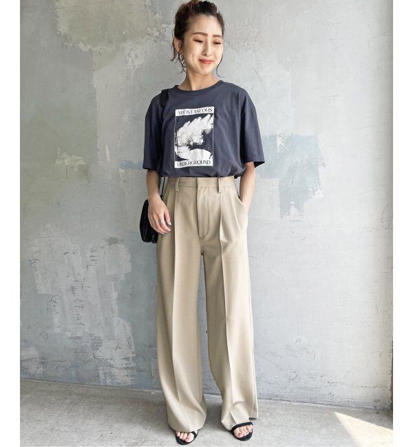 Spick and Span「ダブルクロスツータックパンツ」|スラックス|