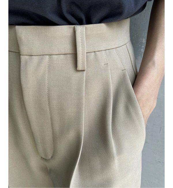 Spick and Span「ダブルクロスツータックパンツ」|スラックス|