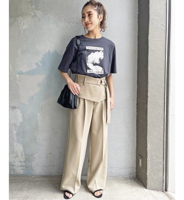 Spick and Span「ダブルクロスツータックパンツ」|スラックス|
